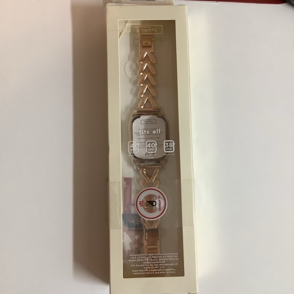 Pink Sky Chevron Rose Gold Watch Band for Apple Watch. New in Package - Picture 2 of 2